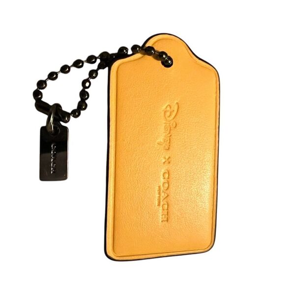 Coach X Disney Mickey Mouse Bag Charm Fob Hang Tag Key Chain Two Sided - Picture 2 of 4